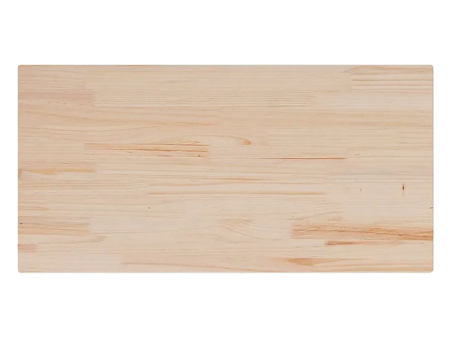 Tablero de mesa rectangular madera maciza pino 100x50x2,5 cm
