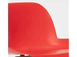 Taburete alto moderno de diseño escandinavo para bar y cocina Eiffel Burj 75 - Rojo