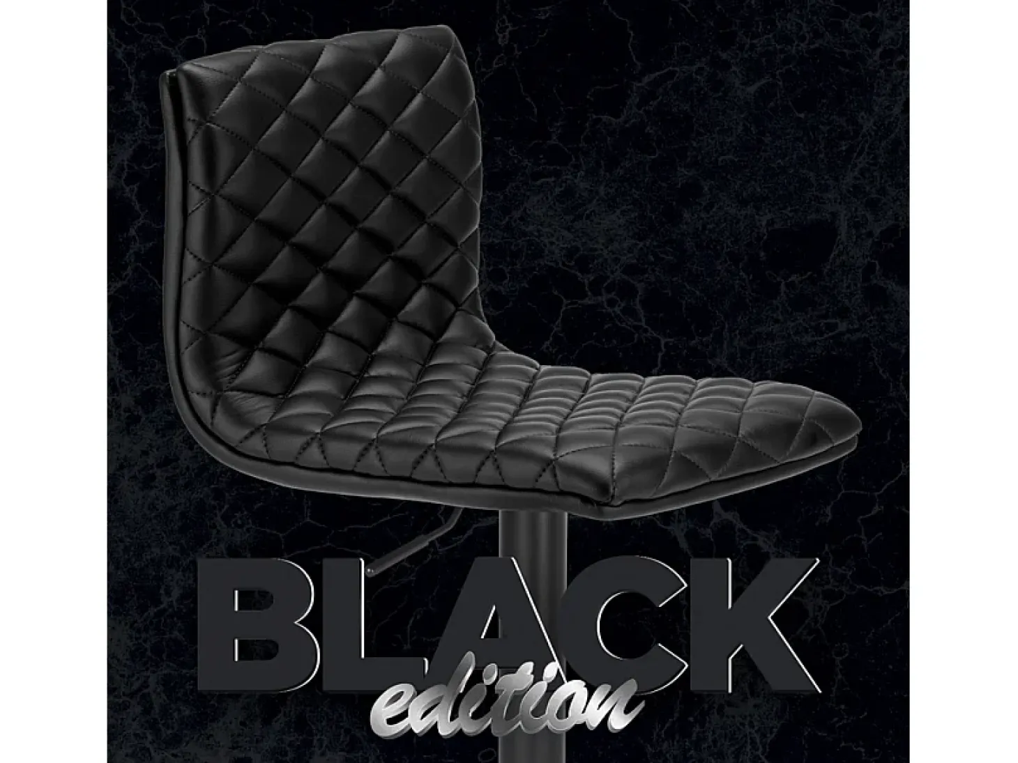 Taburete alto negro diseño moderno bar cocina Denver Black Edition