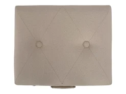 Taburete con almacenaje 40 cm Tela Beige