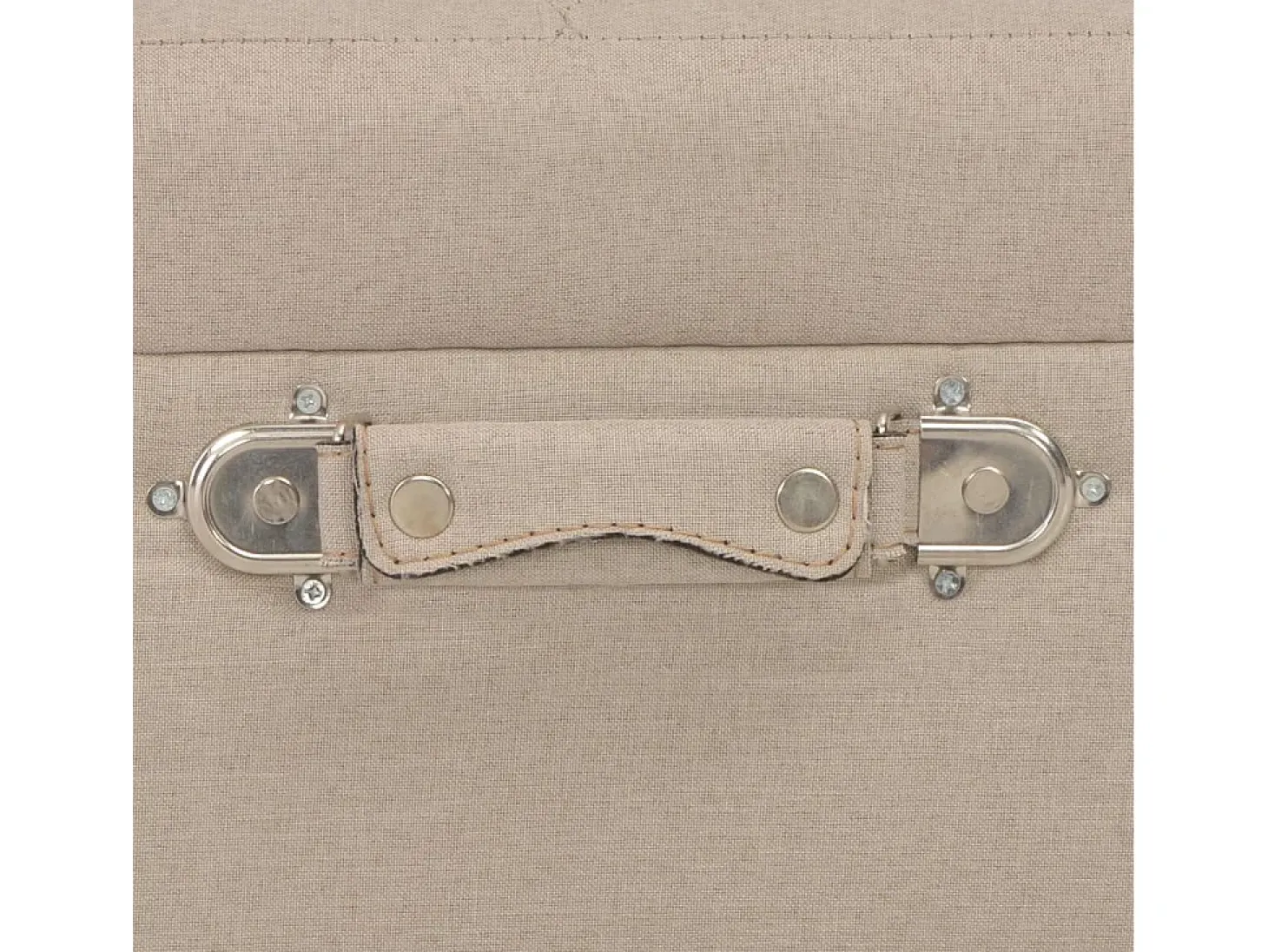 Taburete con almacenaje 40 cm Tela Beige