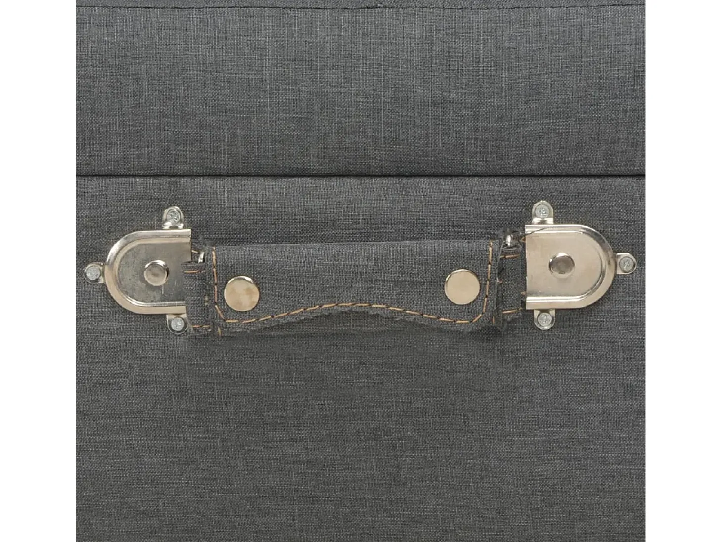 Taburete con almacenaje 40 cm Tejido gris oscuro