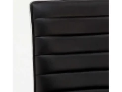 Taburete de bar cocina alto fijo giratorio ajustable con respaldo Detroit - Negro