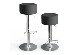 Taburete de bar conjunto de 2 negro 33x33x92