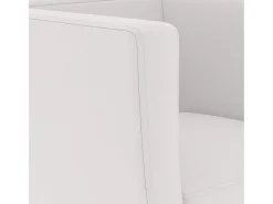 Taburete de bar cuero sintético blanco