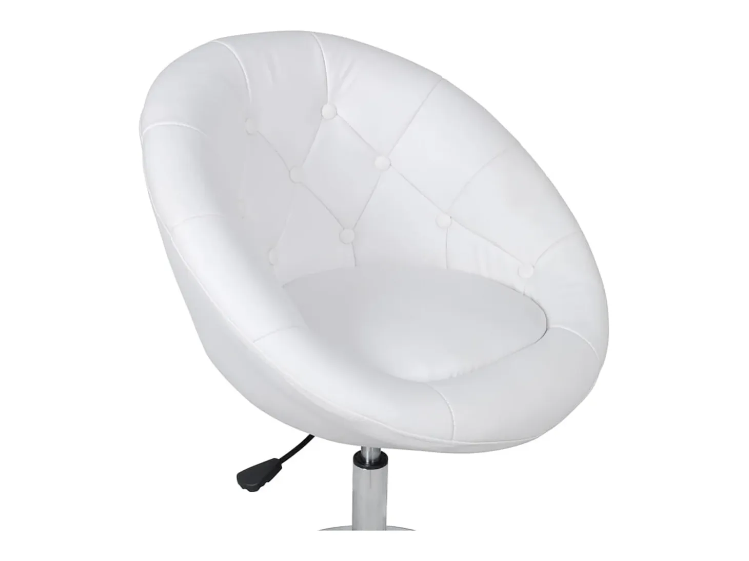 Taburete de bar cuero sintético blanco