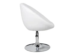 Taburete de bar cuero sintético blanco