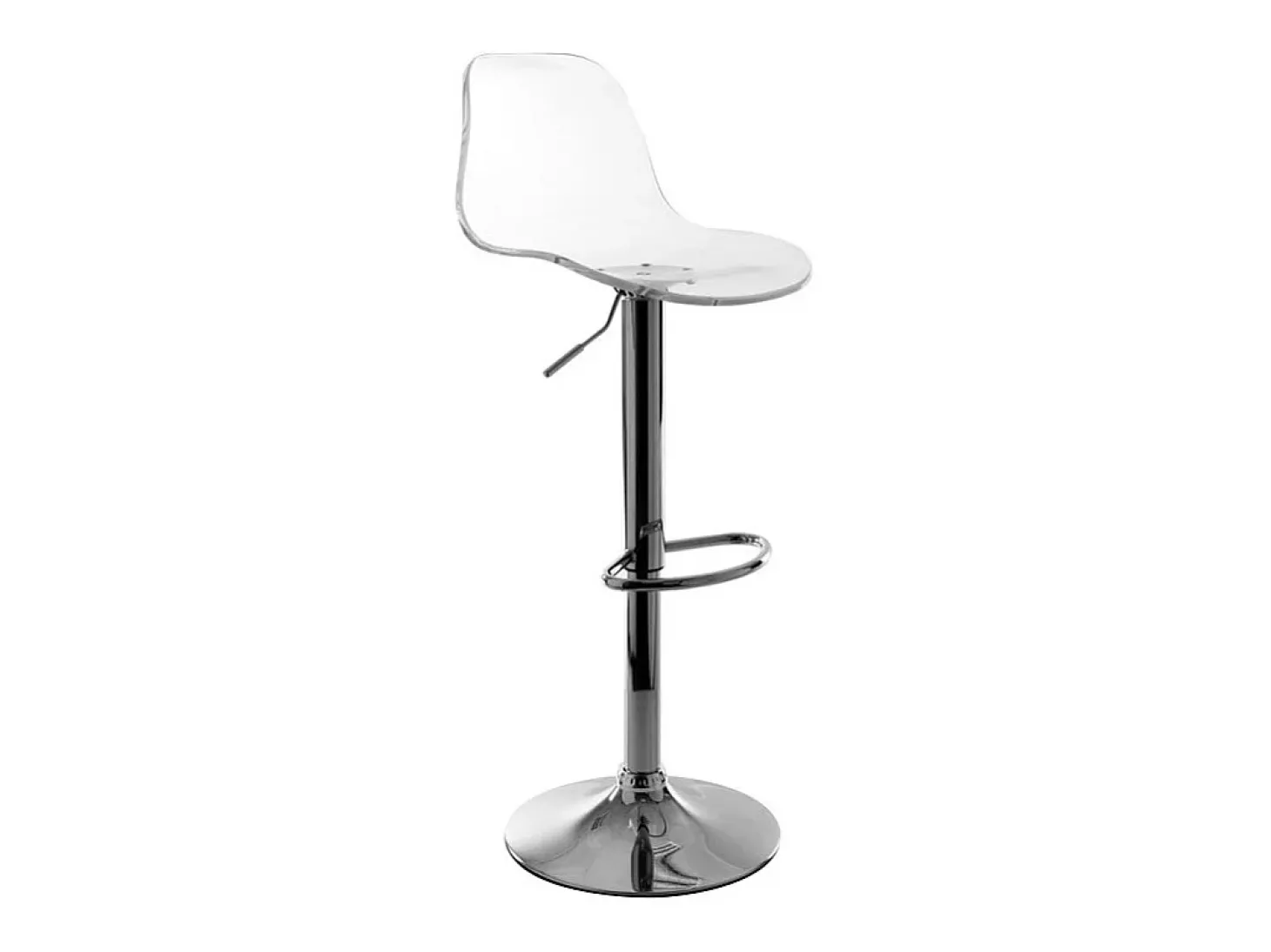 Taburete de bar de diseño transparente (lote de 2) GALILEO