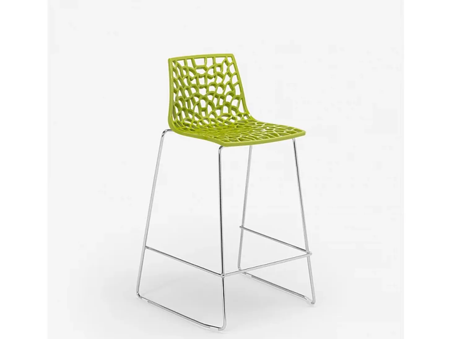 Taburete de bar de diseño Grand Soleil 64cm Mini Spider - Verde Anís