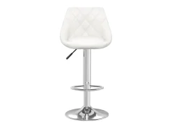 Taburete de bar de piel sintética blanca