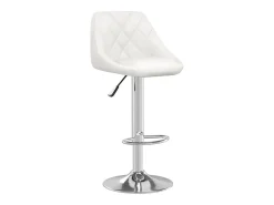 Taburete de bar de piel sintética blanca