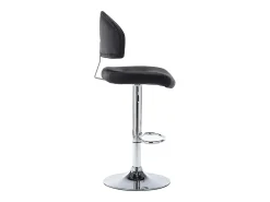 Taburete de bar de piel sintética negra