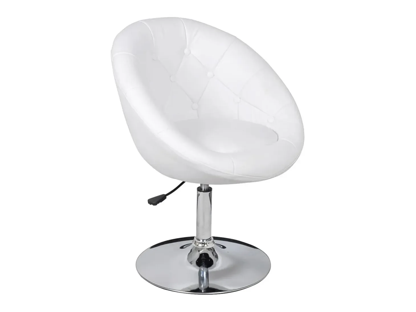 Taburete de bar de piel sintética blanca