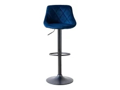 Taburete de bar de terciopelo azul ROBIN