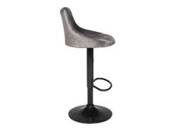Taburete de bar de terciopelo gris ROBIN