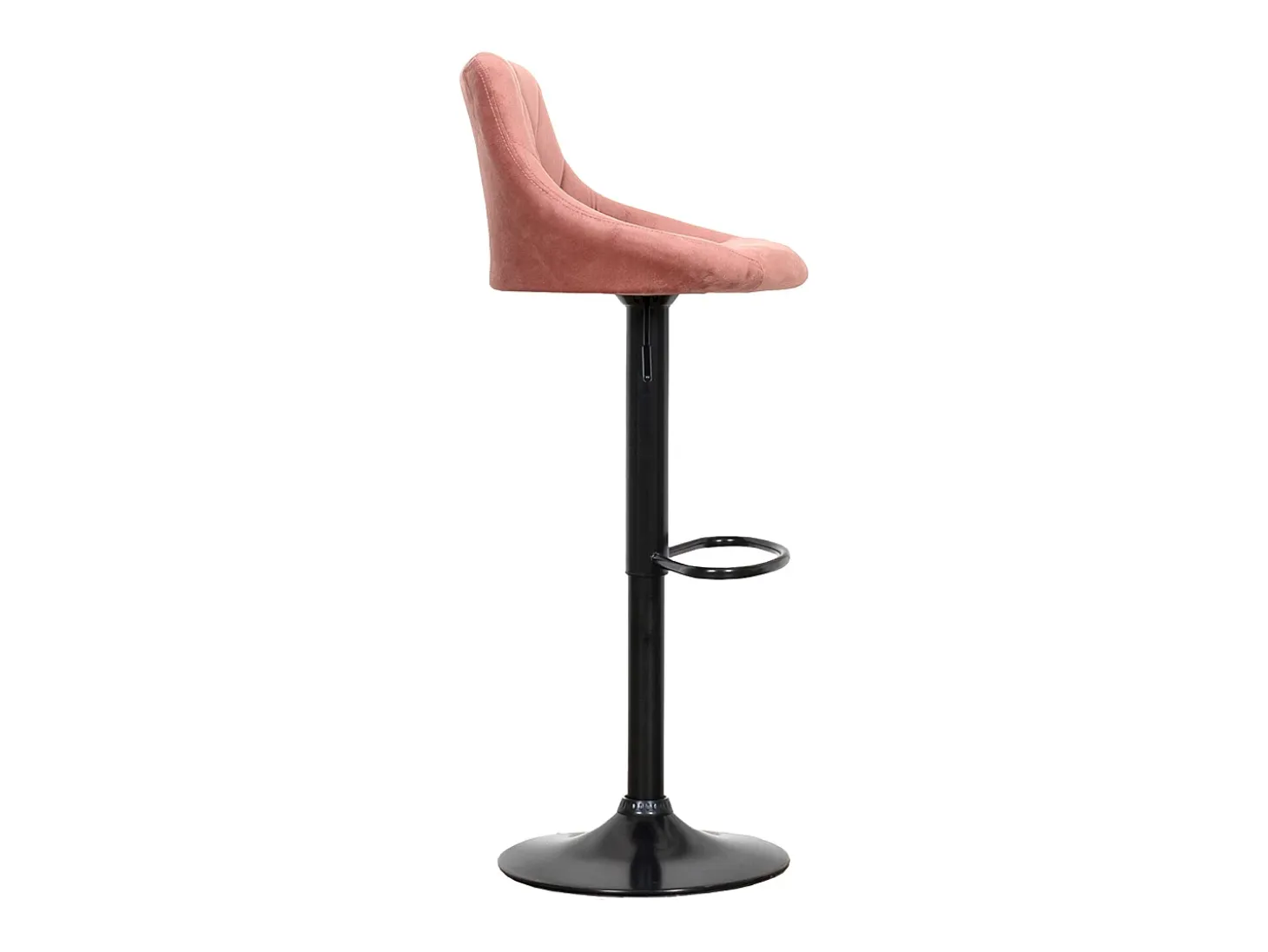 Taburete de bar de terciopelo rosa ROBIN