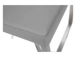 Taburete de bar diseño contemporáneo - metal y PU gris - KYLE