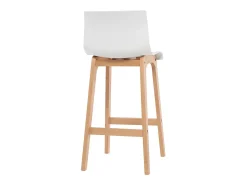 Taburete de bar diseño madera y blanco 65cm lote de 2 NEW SURF