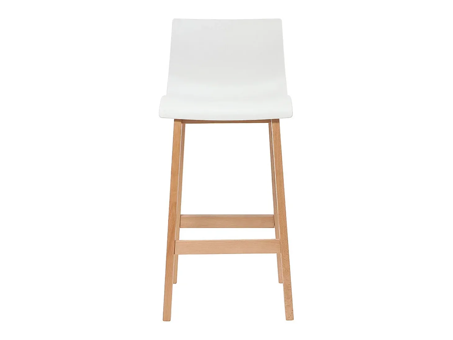 Taburete de bar diseño madera y blanco 65cm lote de 2 NEW SURF