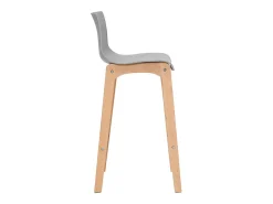 Taburete de bar diseño madera y gris claro 65cm lote de 2 NEW SURF
