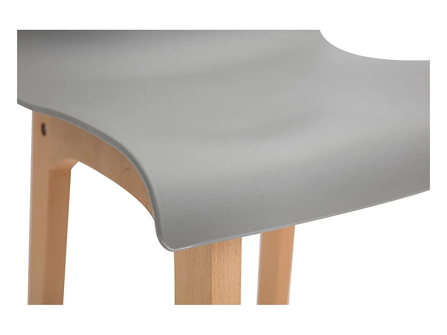 Taburete de bar diseño madera y gris claro 65cm lote de 2 NEW SURF