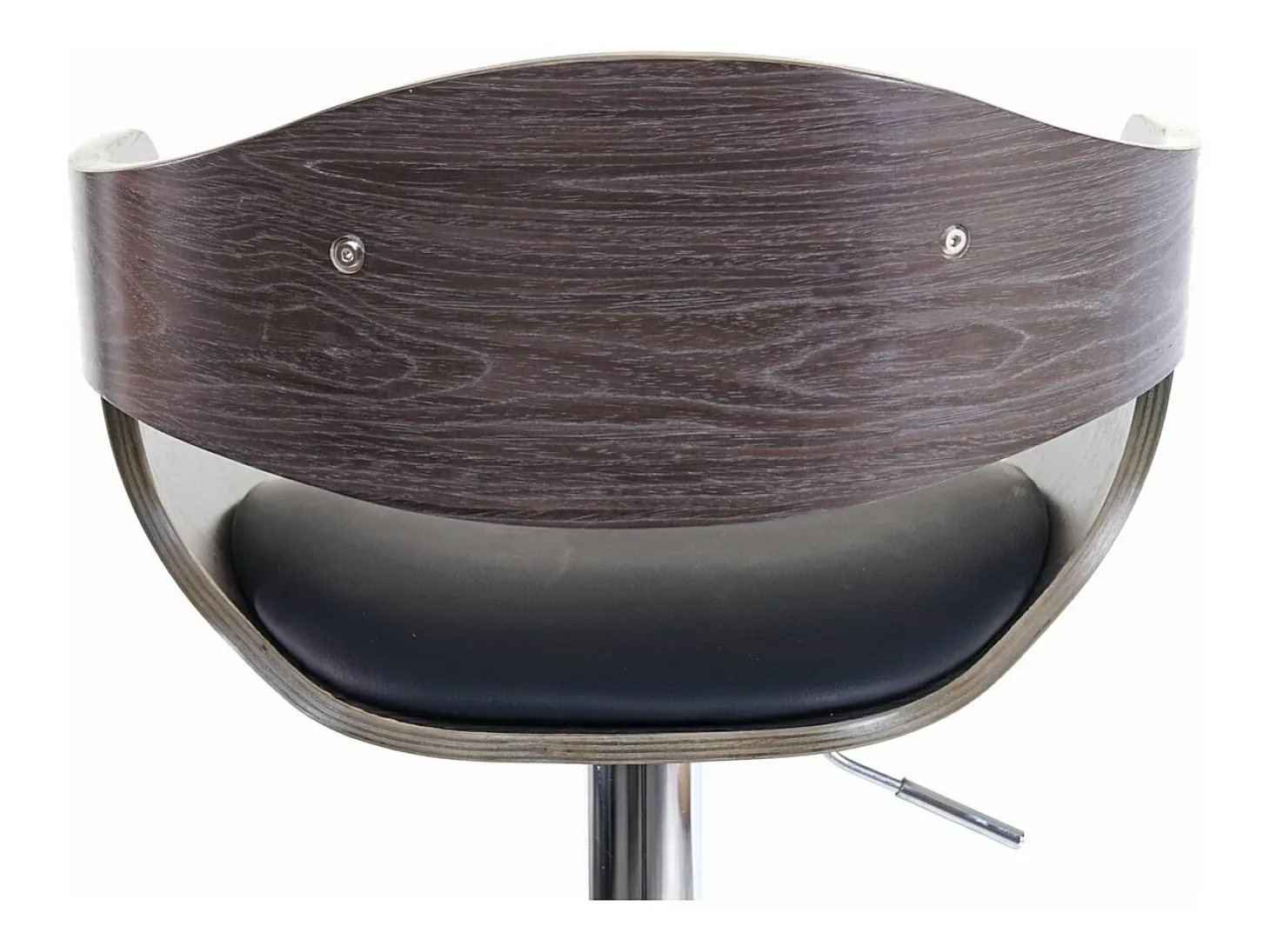 Taburete de bar MCW-A47, gris, imitación cuero negro