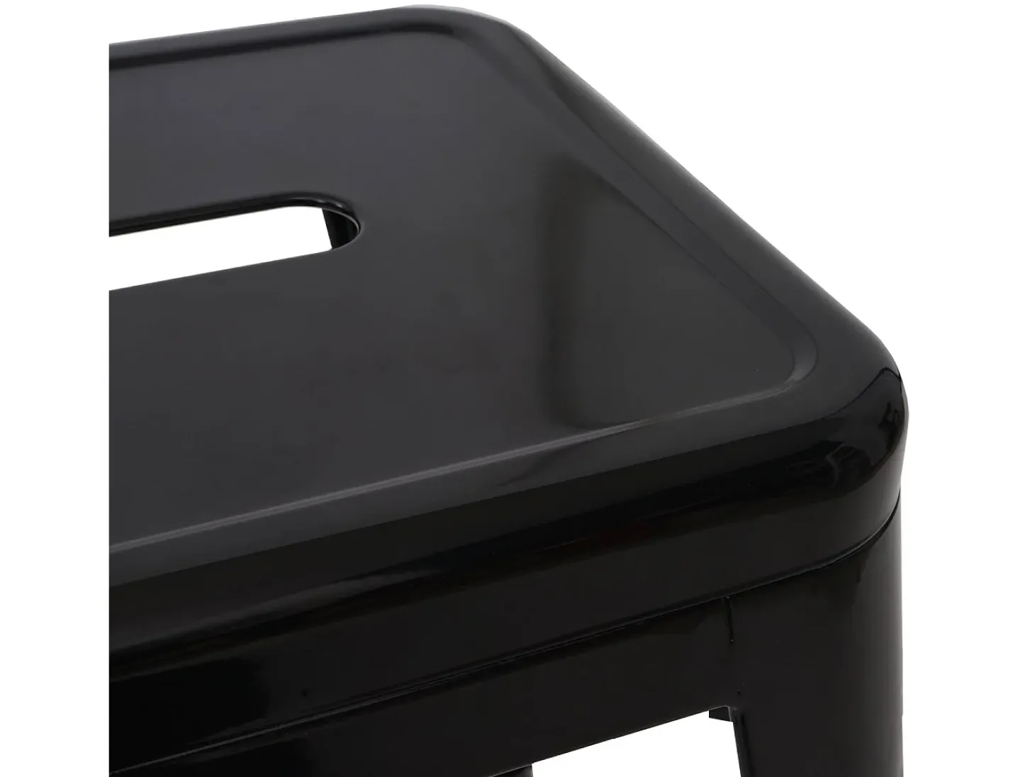 Taburete de bar MCW-A73 Metal apilable, negro