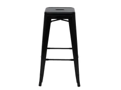 Taburete de bar MCW-A73 Metal apilable, negro