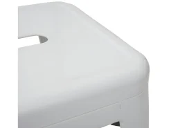 Taburete de bar MCW-A73 Metal apilable, blanco