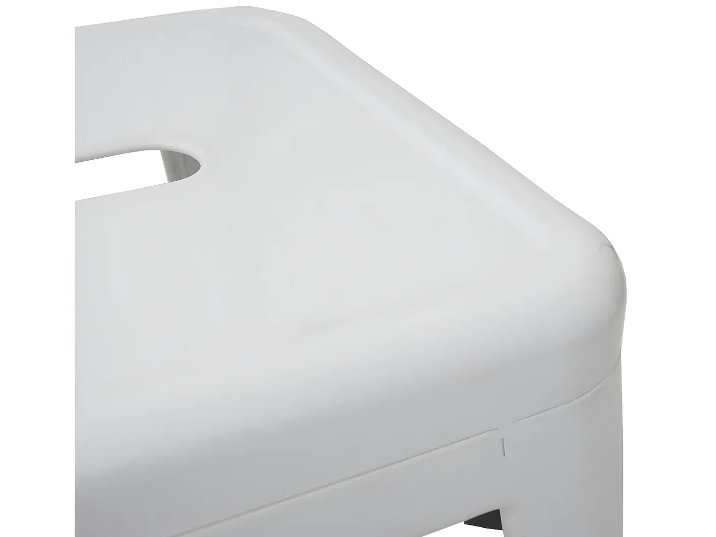 Taburete de bar MCW-A73 Metal apilable, blanco