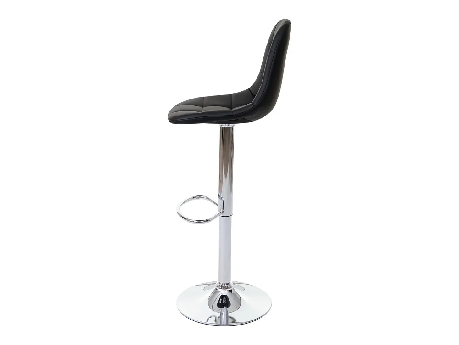 Taburete de bar MCW-A67 (set de 2), negro, polipiel
