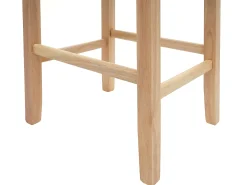 Taburete de bar MCW-C33 (juego de 2), letras, gris, patas claras, tela/textil