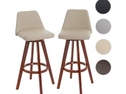 Taburete de bar MCW-C43 (juego de 2), crema