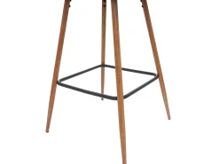 Taburete de bar MCW-D72 (juego de 2), tela/textil, turquesa