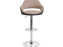 Taburete de bar MCW-F16 (juego de 2), taupe-negro