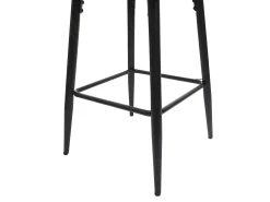 Taburete de bar MCW-H93 (juego de 2), imitación de cuero topo-beige
