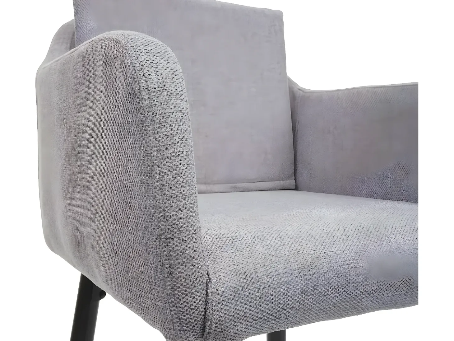 Taburete de bar MCW-H93 (juego de 2), tela/textil gris claro