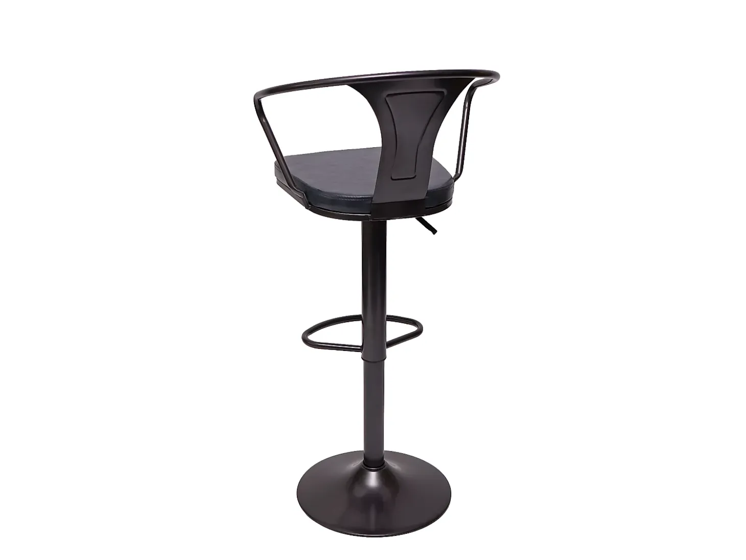 Taburete de bar MCW-H10b (juego de 2), vintage negro-gris