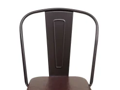 Taburete de bar MCW-H10c (juego de 2), negro-marrón