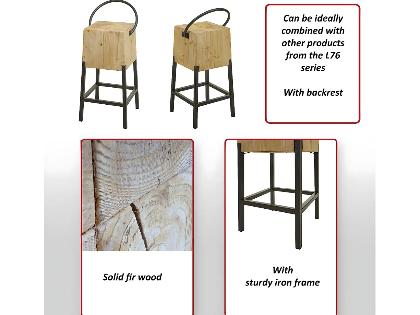Taburete de bar MCW-L76