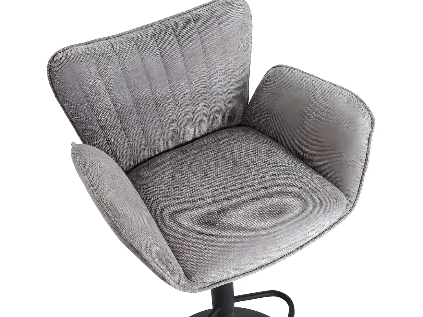 Taburete de bar MCW-M67 (juego de 2), gris claro pie negro