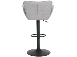 Taburete de bar MCW-M67 (juego de 2), gris claro pie negro