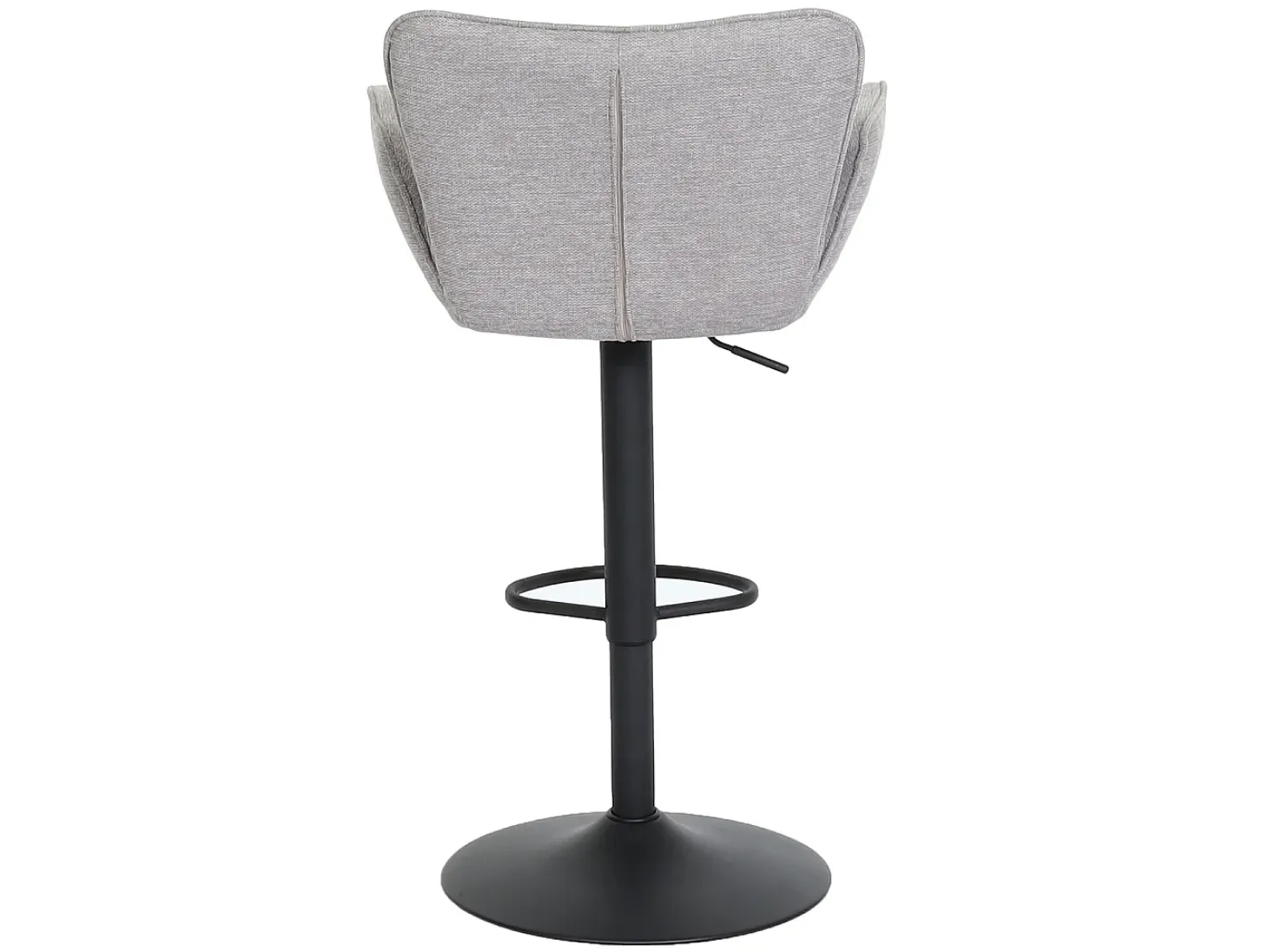 Taburete de bar MCW-M67 (juego de 2), gris claro pie negro