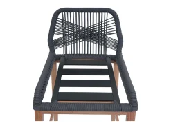 Taburete de bar MCW-O21 (set de 2), antracita, cojín topo