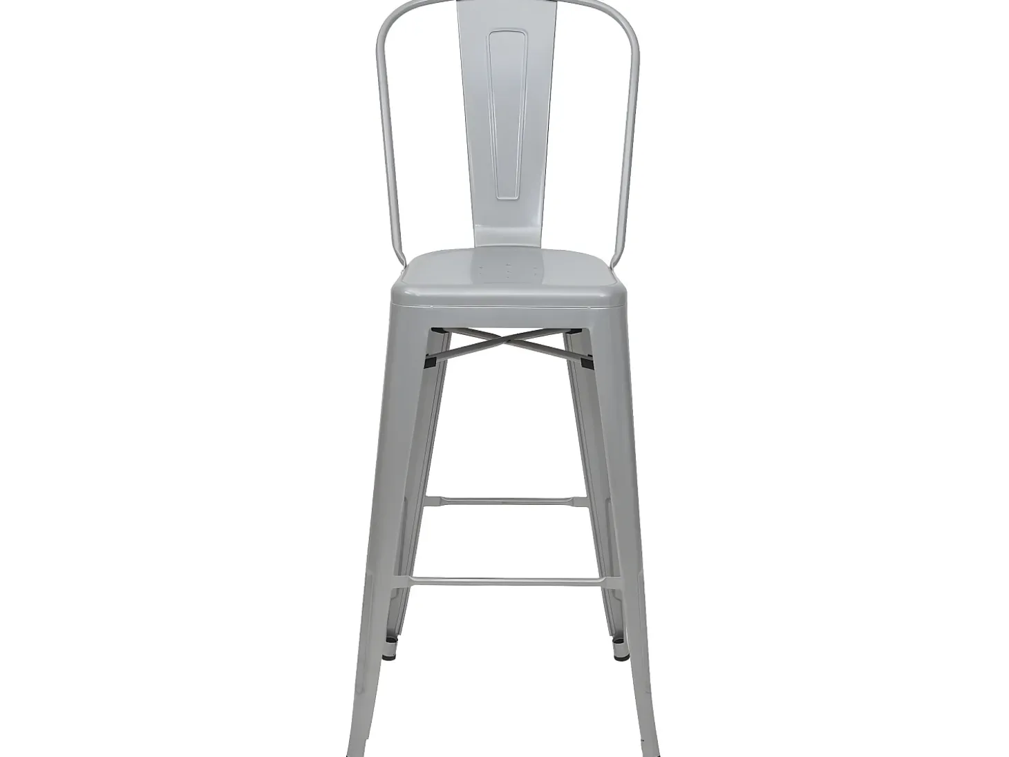 Taburete de bar metálico MCW-A73, gris