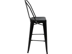 Taburete de bar metálico MCW-A73, negro