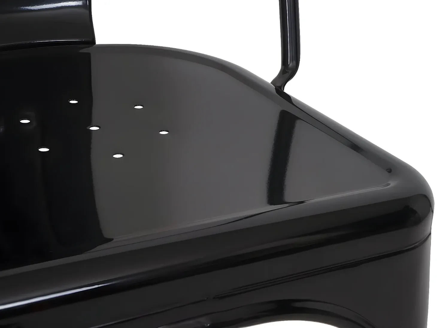 Taburete de bar metálico MCW-A73, negro