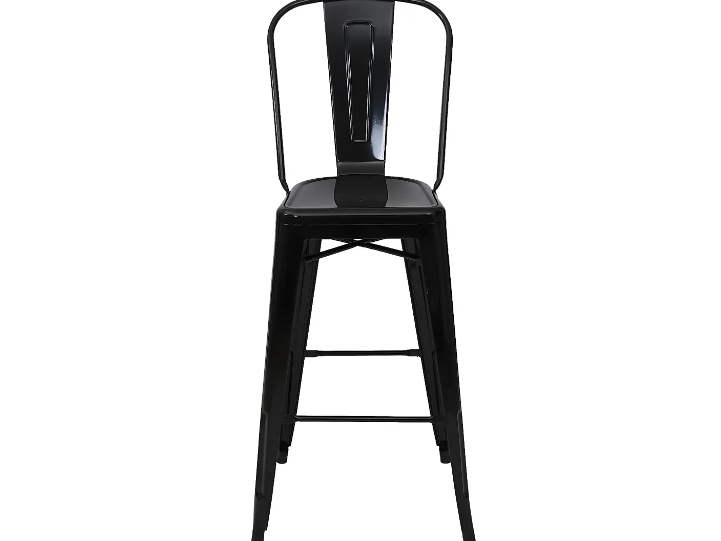 Taburete de bar metálico MCW-A73, negro