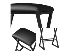 Taburete de bar set de 2 negro 40x34x64 vault