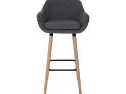 Taburete de bar Vaasa T381, textil, gris
